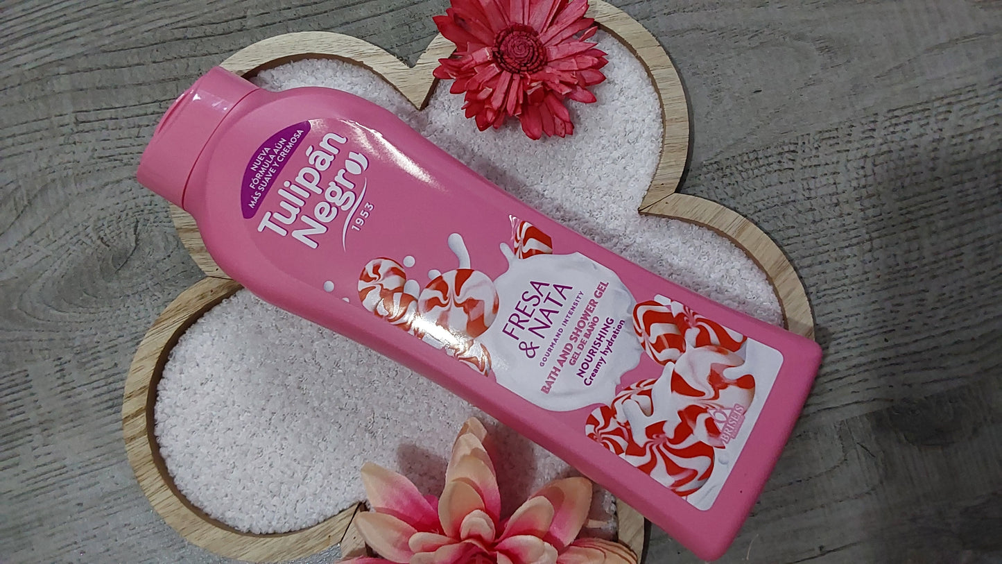 Gel douche fraise et chantilly